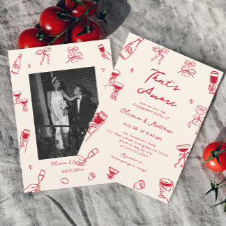Invitation Red Hand Drawn C'est une partie d'engagement plus