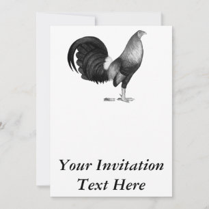 Invitation Red Hatch de Gamecock