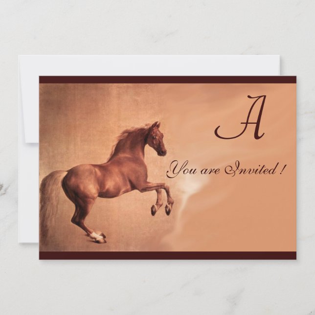 Invitation RED HORSE Party Gold Metallic (Devant)