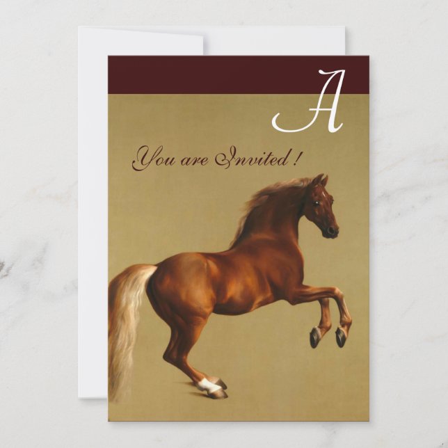 Invitation RED HORSE Party Papier à feutre (Devant)