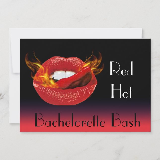 Invitation Red Hot Bachelorette Bash (Devant)