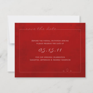 Invitation Red Hot Enregistrer la date Annonces