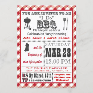Invitation Red I Do Barbecue