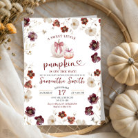 Red Marsala Autumn Fleur sauvage Citrouille Baby s