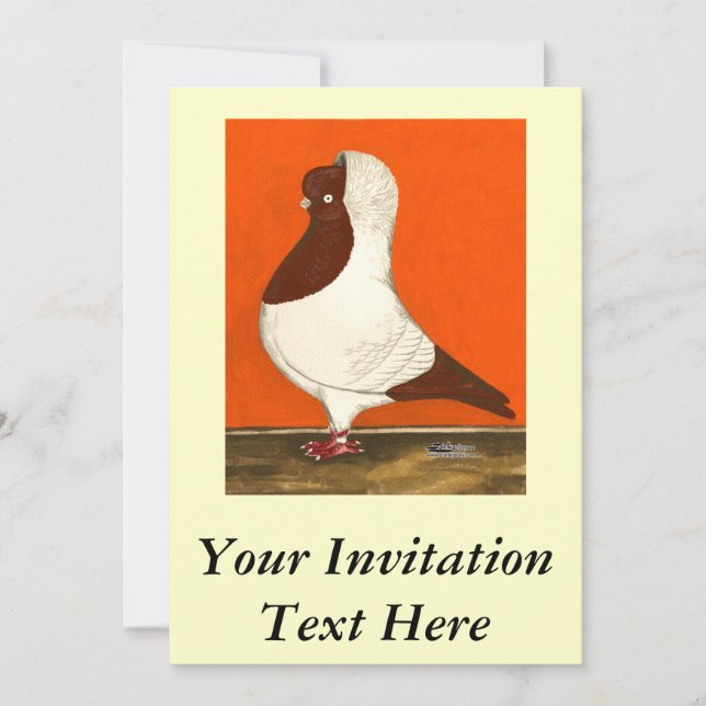Invitation Red Nun Pigeon (Devant)