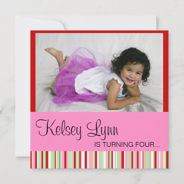 Invitation Red Pink aux fraises (Devant)