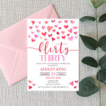 Invitation Red Pink Hearts Flirty Trente fête d'anniversaire<br><div class="desc">C'est un Invitation Flirty Trente Anniversaire aux coeurs rouges et roses. C'est parfait pour une soirée d'avant-jour à thème pour la Saint-Valentin ou un thème d'amour. 30e anniversaire,  trentième anniversaire,  fête d'anniversaire,  idées de fête d'anniversaire rose rouge,  flirt trente,  fête d'anniversaire pour fille,  fête d'anniversaire pour fille</div>
