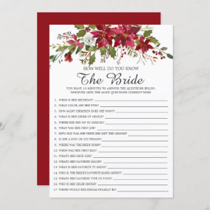 Invitation Red Poinsettia Connaissez-Vous Bien Le Jeu De La M