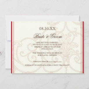 Invitation Red Protea Hummingbirds - Enregistrer la date