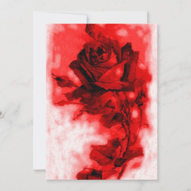 Invitation Red Rose / Faire-part (Devant)