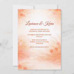 Invitation Red Seigaiha – Japanese Wedding Collection