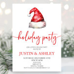 Invitation Red Snowy Santa Hat Noël Fête de Noël<br><div class="desc">C'est une invitation de Noël de Noël de Noël de Noël de Snowy Rouge !</div>