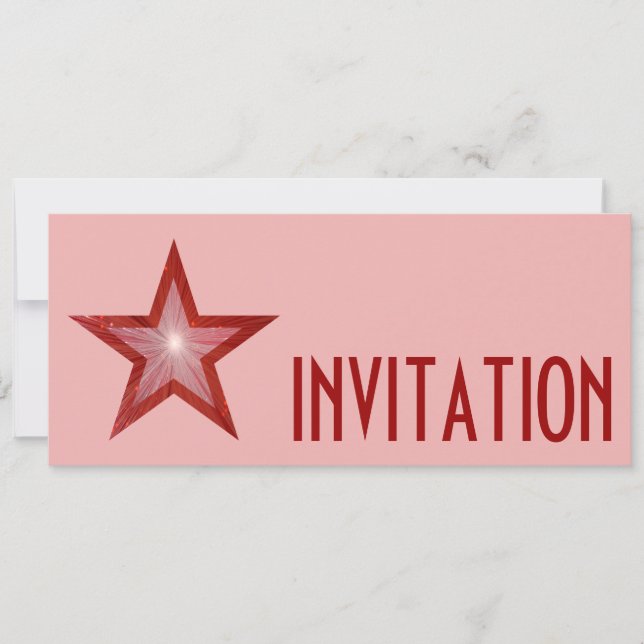 Invitation Red Star 'INVITATION' rose long (Devant)