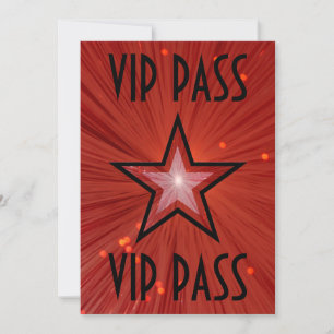 Invitation Red Star 'VIP PASS' noir