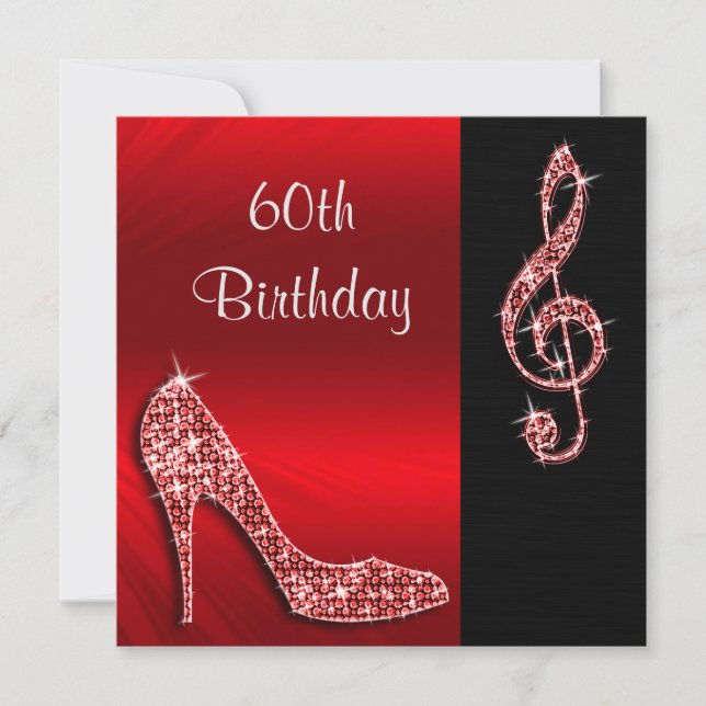 Invitation Red Stiletto & Treble Cleft 60e anniversaire (Devant)