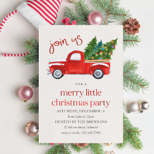 Invitation Red Track l Merry Little Christmas Party