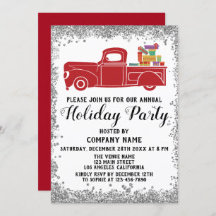 Invitation Red Truck Cadeaux Xmas Société Fête de Vacances Ar
