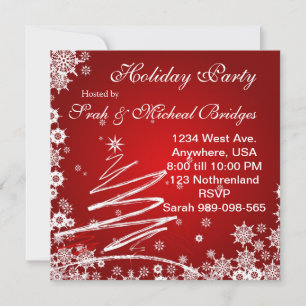 Invitation Red Velvet Holiday Party