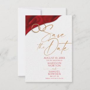 Invitation Red Velvet Sauvegarder la Date
