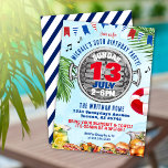 Invitation Red White and Blue 30th Birthday BBQ Pool Party<br><div class="desc">BBQ BBQ BBQ Rouge et Bleu 30e anniversaire Invitation avec design graphique unique et typographie audacieuse. Un peu rétro et très amusant, cette invitation patriotique à la fête de la piscine attirera certainement une foule. Que vous planifiez un Jour de l'Indépendance ou 4 juillet soirée à thème, cette invitation est...</div>