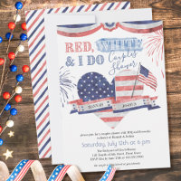 Red White et je fais Vintage Couple Douche