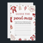 Invitation Red Winter Christmas Guess the Sweet Mess Game<br><div class="desc">Red Winter Christmas Guess the Sweet Mess Game</div>