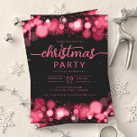 Invitation Red Winter Wonderland Company Christmas Party<br><div class="desc">Elégante société formelle et entreprise Noël / Cocktail / Dîner Invitation modèle avec Red Snowflakes et les lumières de Noël. Impressionnez vos amis et collègues avec ce design sophistiqué et élégant d'invitation.</div>