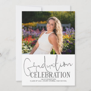 Invitation Rédigé à la main 2023 Photo Graduation Celebration