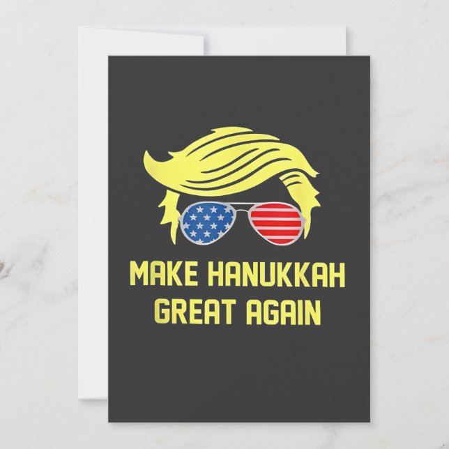 Invitation Refaire Hanukkah Great Again Trump Juif  (Devant)