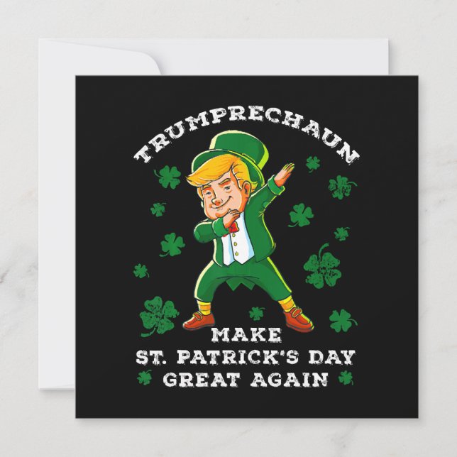 Invitation Refaire la Saint-Patrick Grande Encore Drôle Trump (Devant)