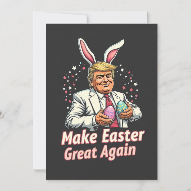 Invitation Refaisons Pâques encore une fois Œufs Trump  (Devant)