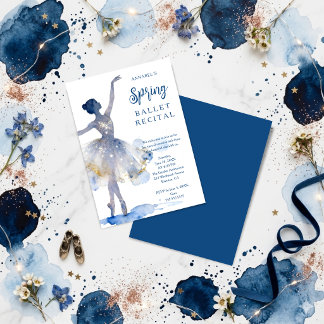 Invitation Refined Blue Ballerina Recital TMF26