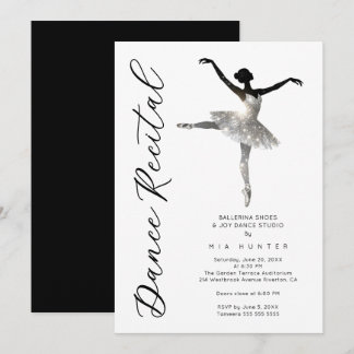 Invitation Refined Silver Sparkle Ballet Recital TMF26
