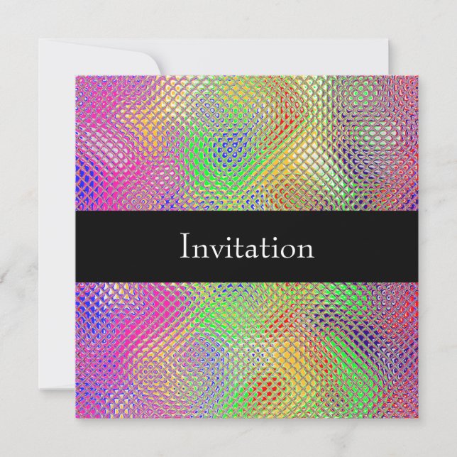 Invitation Reflective Rainbow 30th Birthday Party (Devant)
