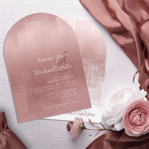 Invitation Réflexions aquarelle Arc Rose de cannelle ID774