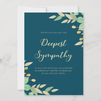 Invitation Réflexions paisibles encadrées vert feuillu Sympat