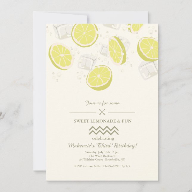 Invitation Refresque d'Été (Devant)