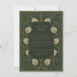 Invitation Regal Emerald Green Antique Gold Détails Baroque