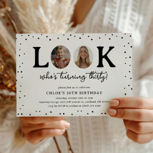 Invitation Regard Amusant Qui a 30 Ans' 2 x photo Anniversair