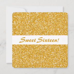 Invitation Regard de paillettes dorées pour un anniversaire S