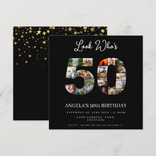 Invitation regarde qui a 50 ans joyeux 50e anniversaire Colla