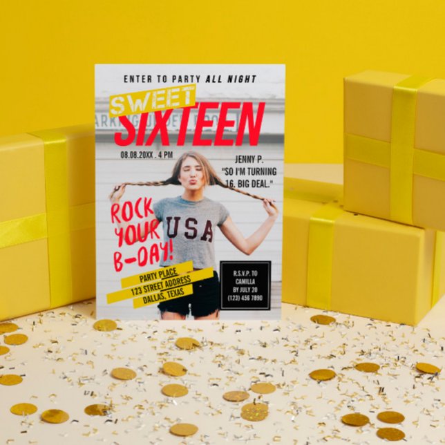 Invitation Regarder la couverture du magazine | Parti Sweet s (Créateur téléchargé)