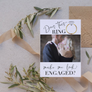 Invitation Regardez Engagé Photo Blush White Engagement Party