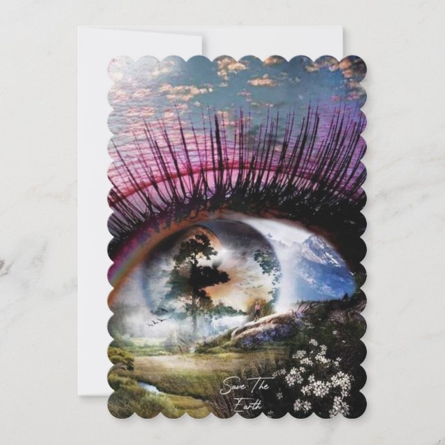 Invitation Regardez le monde d'un oeil (Devant)