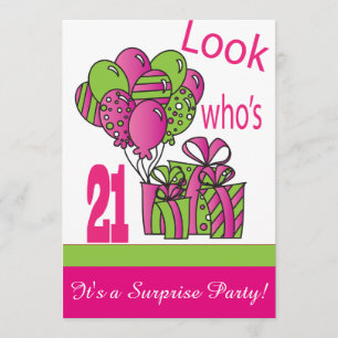 Invitation Regardez qui a 21 ans  21e anniversaire