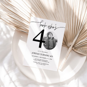 Invitation Regardez qui a 40 ans   Photo 40th Birthday Invita