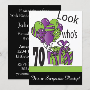 Invitation Regardez qui a 70 ans 70e anniversaire