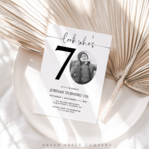Invitation Regardez qui a 70 ans   Photo 70th Birthday Invita
