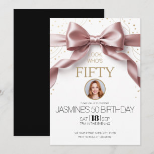 Invitation Regardez qui a cinquante ans Élégant 50 Anniversai