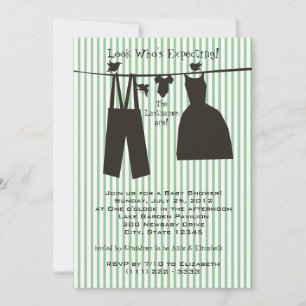 Invitation Regardez qui attend le Baby shower